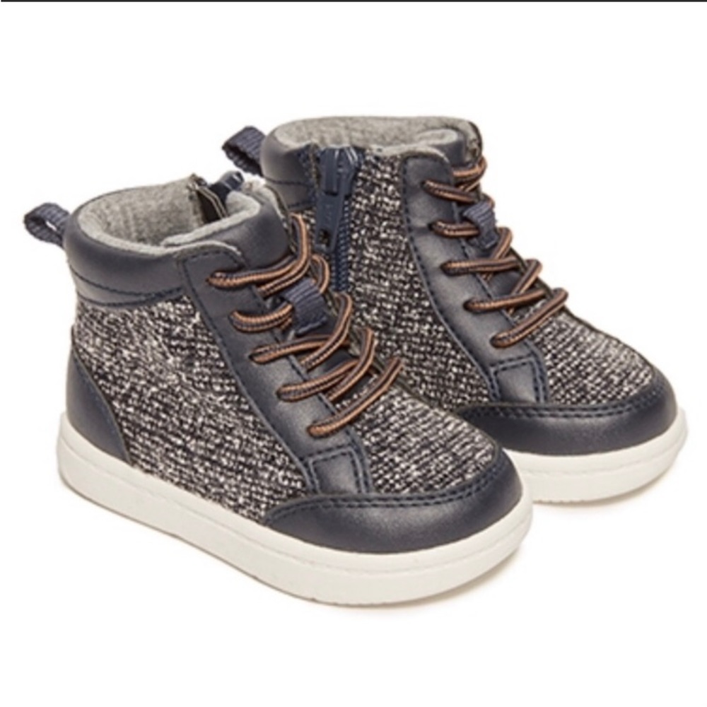 Baby Boy Garanimals Blue Lace Up High Top Sneakers Size 5